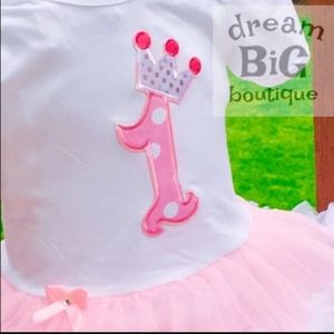 1st birthday outfit cake smash tutu & head pc gift